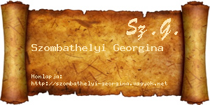 Szombathelyi Georgina névjegykártya