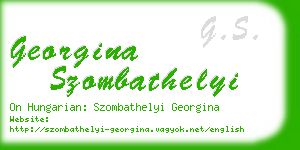 georgina szombathelyi business card
